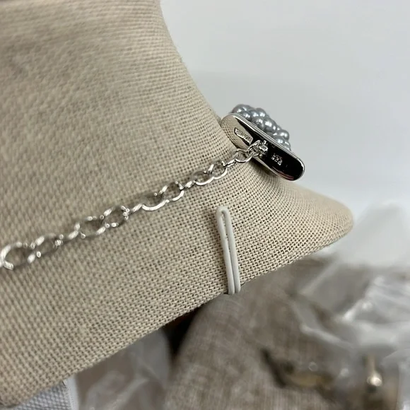 Vintage Honora 16-20" Adjustable Grey Pearl Necklace - Picture 9 of 16